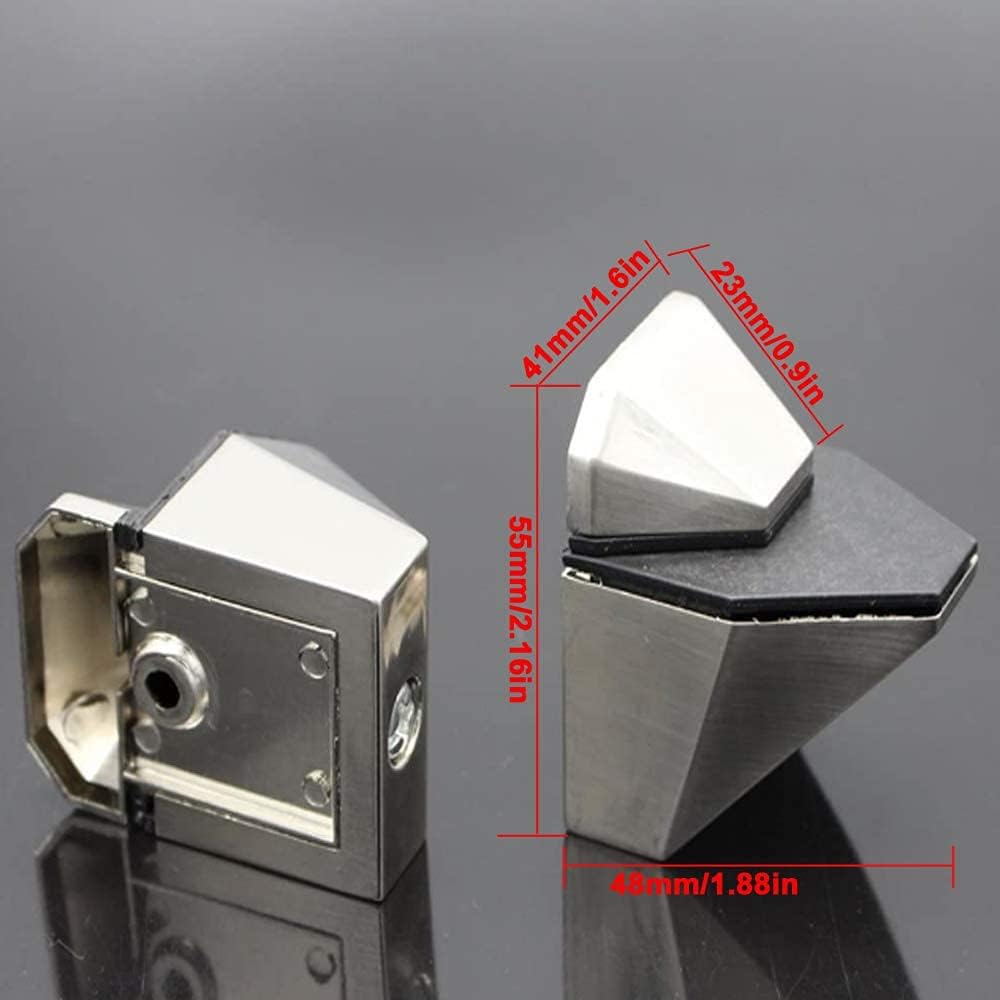 Metal Adjustable Wood/Glass Shelf Bracket Wall Mount 2 Pcs or One Pair, Brushed Nickel (Pack of 2)