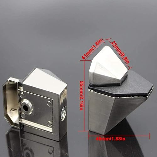 Miniatura 5 de Soporte de pared ajustable de maderavidrio de metal, 2 unidades o un par, níquel cepillado