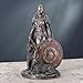 Veronese Design 8 1/4 Shield Maiden Freya Norse Goddess of Love Beauty and War Cold Cast Resin Sculpture Antique Bronze Finish Statue