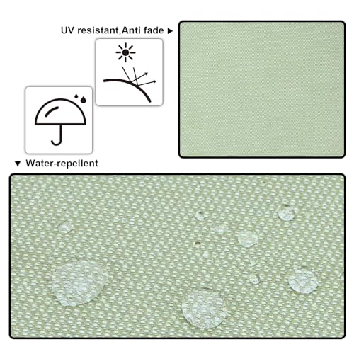 Pcinfuns Patio Cushion Covers Replacement,Outdoor Cushion Covers 22X22X4 Inch Slipcovers For Patio Furniture,Seat Cushions Cover With Zipper,2 Pack,Light Green thumb #2