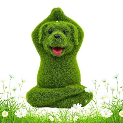 Figurines de chien de jardin floquées pour décorer votre terrasse zen - 2