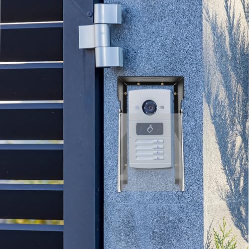 Cubierta para timbre de pared Gatuida en metal y acrílico resistente al clima residencial 6