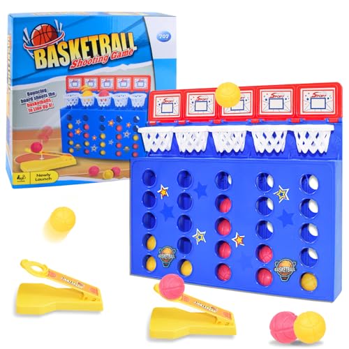 Bounce Ball Game, RosyFate Wurfspiel Bounce Off Party Game, 4 Gewinnt Action Bälle, Jumping Ball Tabletop Spiel, Mini Basketball Tischspiel, Desktop Bounce Ballspiel