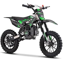 ThunderX Mini Dirt Bike, 50CC 2-Stroke Kids Dirt Bike, EPA Approved Gas Powered with Front Fork and Rear Mono Shock, Up to 25 Mph, Weight Support Up to 150 LBS Green