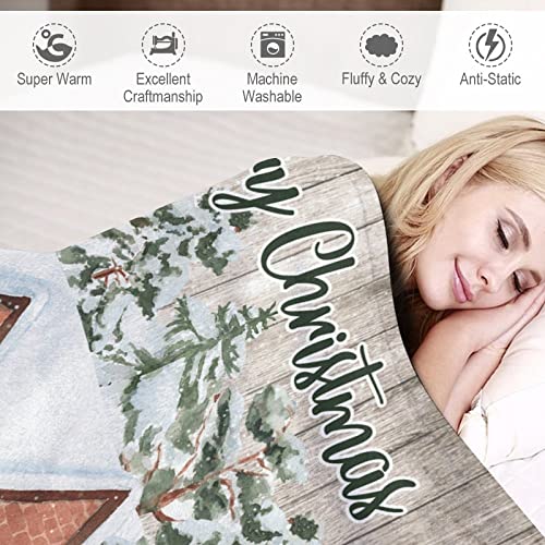 Couverture en flanelle plaid de Noël imprimé nain 130x150 - 4