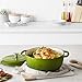 Amazon Basics Cast Iron Dutch Oven Pot with Lid, Enameled, Round, Dual Handles, Heavy-Duty, Small, 4.3-Quart, Green