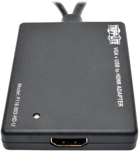 Miniatura 3 de TRIPP LITE P116-003-HD-U Adaptador convertidor VGA a HDMI con alimentación de audio USB 1080p, negro