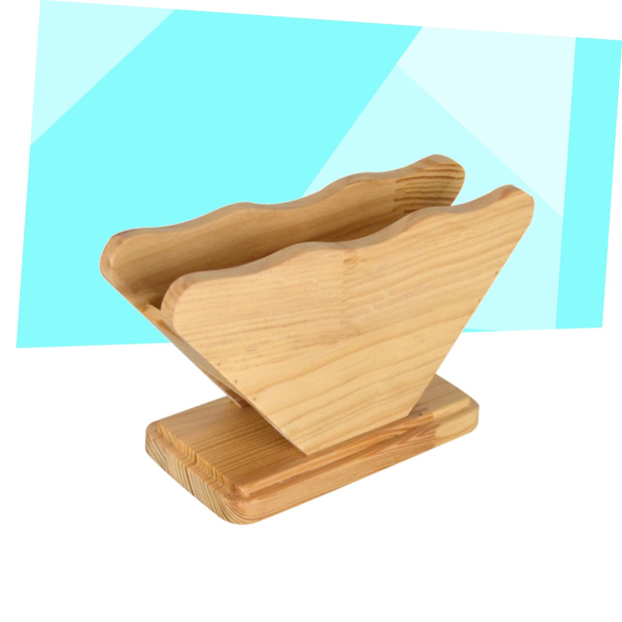 PRETYZOOM 2piezas Soporte De Filtros De Café De Bambú Dispensador De Papel Filtro Base Forma De Sector Cone y para Cocinas y Cafeterías