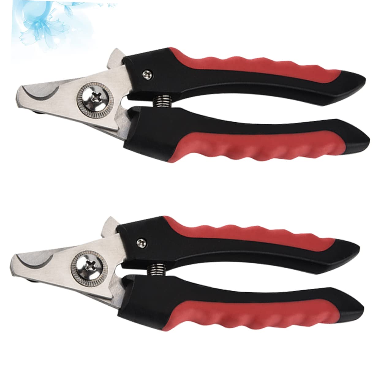 BESTYASH 2Pcs Premium Stainless Steel Pet Nail Clippers Durable Dog Cat Nail Scissors for Easy Clipping Essential Grooming Tool for Pet Owners