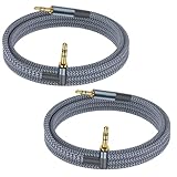 【HiFi Stereo Unparalleled Sound Quality】Herfair 3.5mm to 3.5mm Male to Male Audio Aux Jack Cable equipped with intelligent DAC chip (compatible with up to 24-bit/96Kh.)effective in eliminating noise and anti-interference,ensure stable and loss-free t...