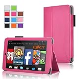 Fire HD 7 Case - Exact Amazon Fire HD 7 4th Gen Case [PRO Series] - Premium PU Leather Folio Case for Amazon Fire HD 7 4th Generation (2014) (With Auto Wakes/Sleep Function) Hot Pink