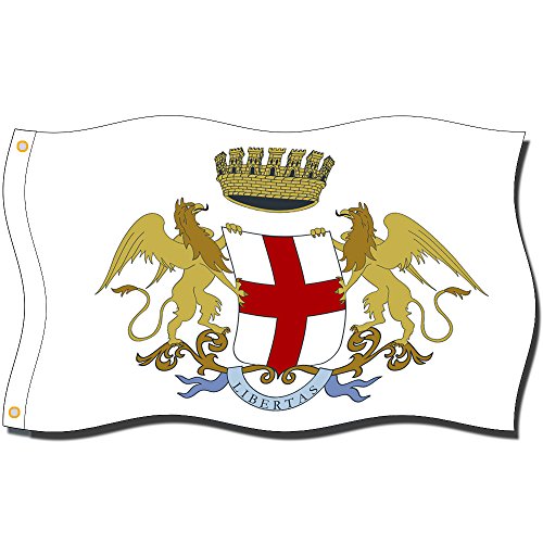 Genoa Bandiere 3X5FT 100% Poliestere,Testa di tela con occhielli in metallo