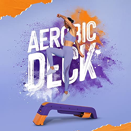 Yes4All Multifunctional Fitness Aerobic Step Platform/Aerobic Deck, Household Step Workout Bench For Home Gym (Orange/Purple) #TOP1