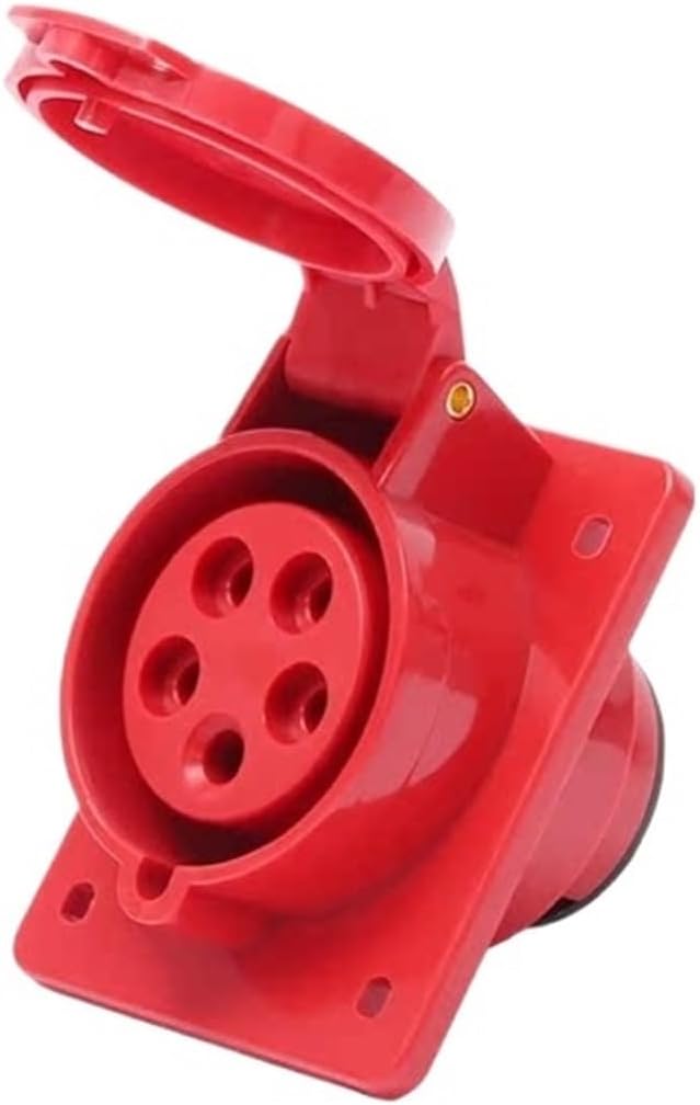 Concealed oblique socket 3 core 4 core 5 hole 16A32A waterproof aviation industry male and female docking three-phase electricity(5 core 16A inclined seat)