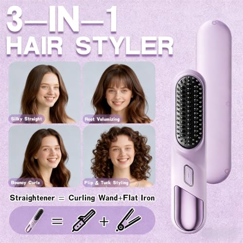 Cepillo alisador para cabello inalámbrico Kylara miniatura 5
