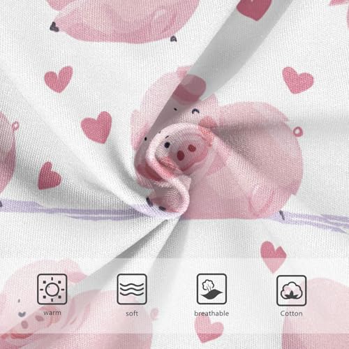 Wusikd Pink Cute Pigs Girls' Underwear Cotton Hearts Girls Briefs Soft Toddler Underwear 2T3