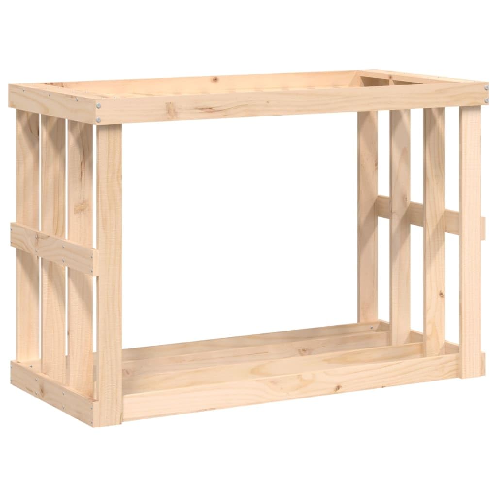Regał na drewno opałowe 108 x 52 x 74 cm z litego drewna sosnowego, stojak na drewno opałowe, stojak na drewno opałowe, stojak na drewno opałowe, stojak na drewno opałowe, stojak na drewno