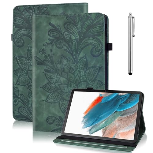TUOLISG Hülle für Lenovo Tab M10 Plus 3rd Gen 10,6'' 2022 TB125FU /TB128FU PU Leder Schutzhülle Wallet Ständer Cover Hülle - Grün