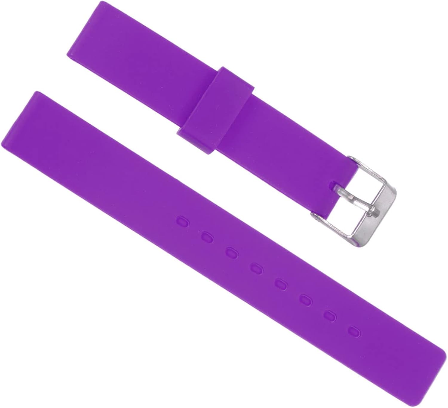 sourcing map Suave Goma Reloj Correa 16mm Ancho, Rápida Liberación Reemplazo Silicona Reloj Correa, Violeta