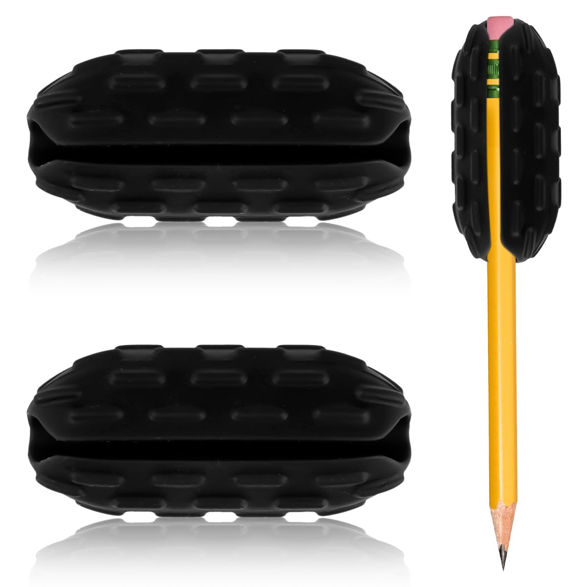 Lotsdonxia 3 Pcs Weighted Pencil Grips, Ergonomic Silicone Writing Aids for Improved Control, Comfort and Fine Motor Skill Development