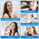 Toiletry Kits Travel Essentials Disposable Hygiene in Bulk, Trial Size Toiletries Supplies Individually Wrapped Traveling Personal Care Items, for Camping, Hotel, Homeless, Charity, 8-in-1 (20-Pack) - Image 4