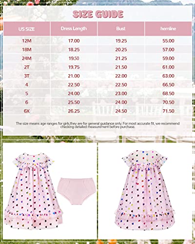 Topophilia Baby Girls Flutter Sleeve Dress Toddler Tulle Dresses For Birthday Party 12 Months-6 Years #TOP6