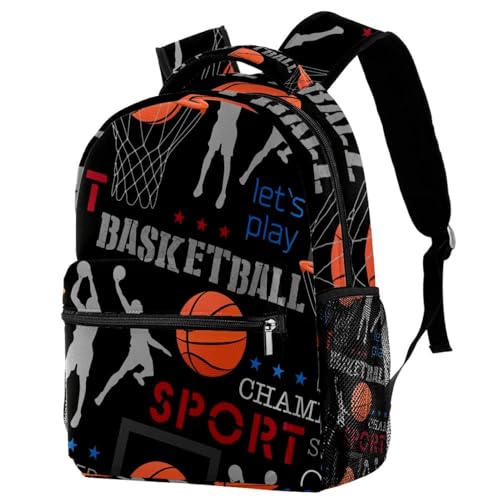 Sac à dos d'école multicolore pour ados et sportifs de basket-ball