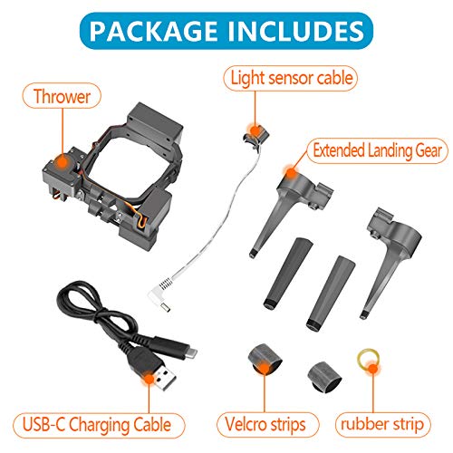 Hanatora Dual Drop Version Payload Airdrop Release Dropping Device for DJI Mavic 2 Pro/Zoom Drone,Air Drop Clip Delivery Transport Dropper System,Fishing Bait Hook by Hanatora - Image 6