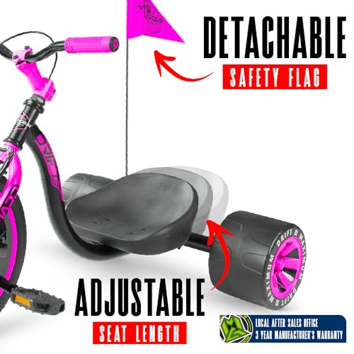 Image of Madd Gear Drift Trike for Kids Ages 5+, 16 inch Front Wheel, Adjustable Seat
