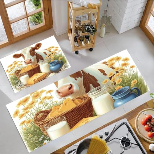 Tapis de cuisine super absorbable et lavable avec support caoutchouc antidérapant - 3