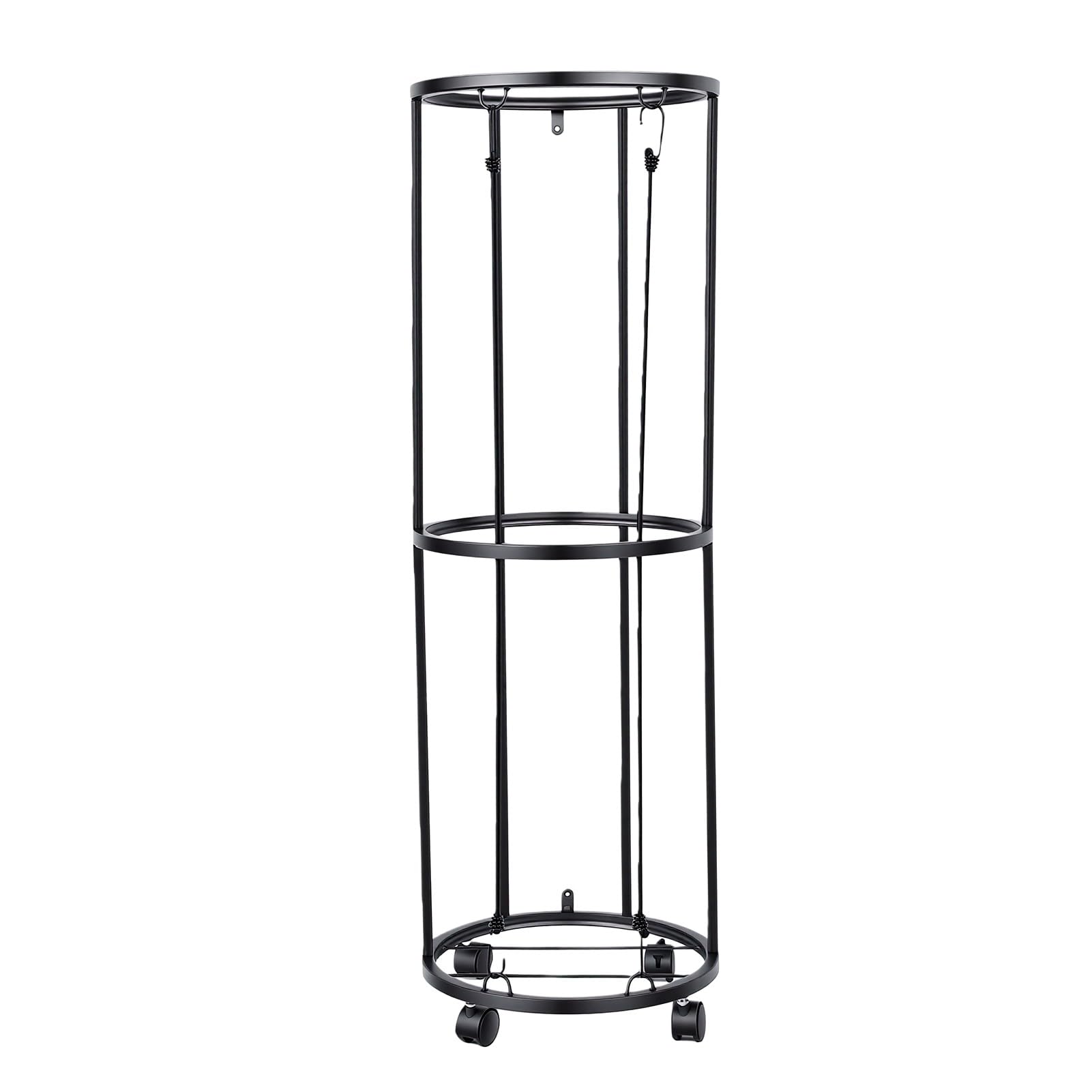 Alomejor Ballregal mit Leisen Universalrädern, Abgestufter Organizer für Basketbälle, Fußbälle, Tennisbälle, Fitnessstudio, Zuhause