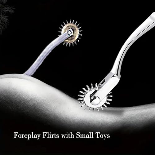 image for KLORVEU Erotic Stainless Steel Pinwheel BDSM Sex Roller Nipple Breast 