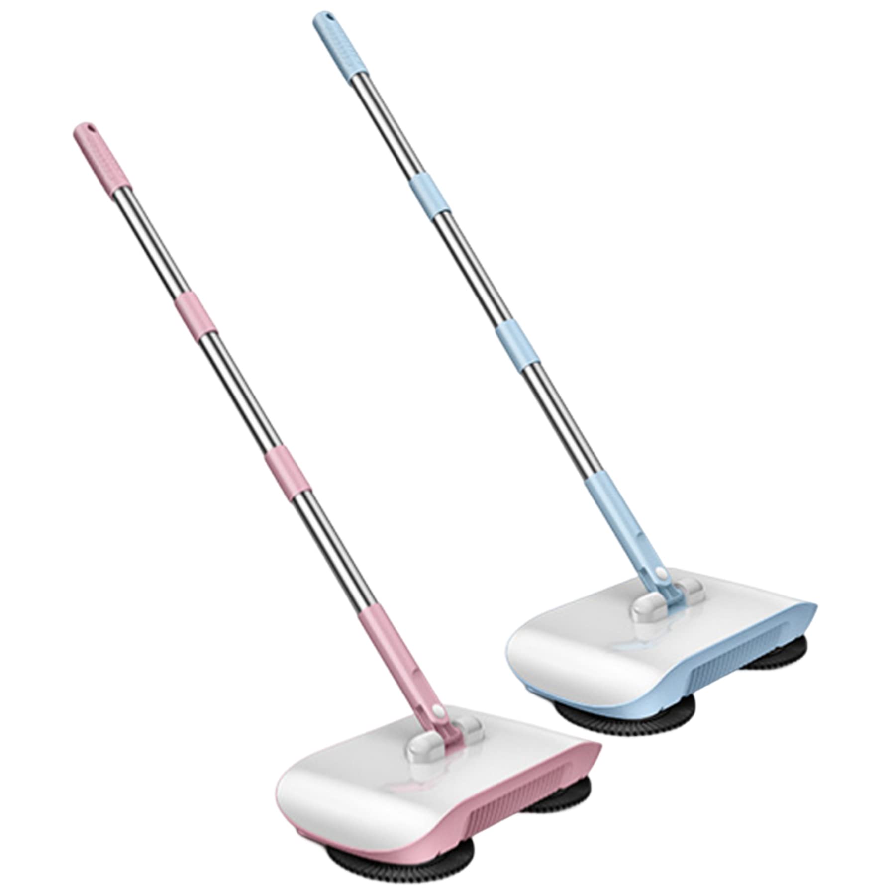 Sweeper à Vide Manuel, balayeur de Plancher Non électrique à Vide à 180 degrés à 180 degrés, balayeur Manuel pour Tapis et planchers (Bleu) 2 en 1