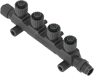 For NMEA 2000 T-Connector Picker Vomeko 4 Port 5 Channel Multiport T-Connector Black 010-11078-01- Black Marine Converter Collector