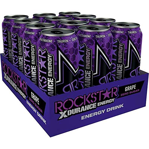 Rockstar Energy Drink XDurance Grape (grain de raisin) 0,5l (Pack de 12)
