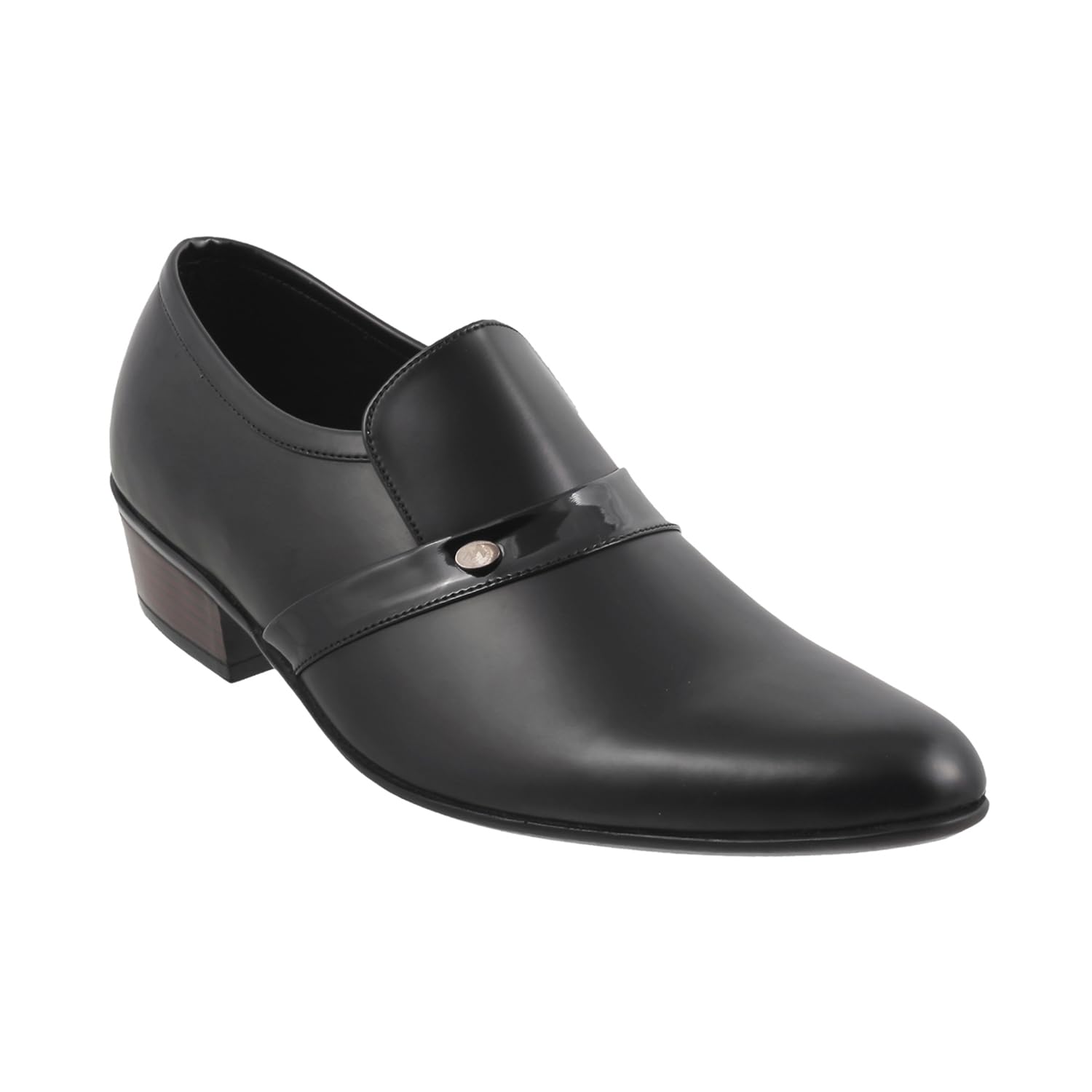 Men Black Leather Flat Shoes (19-4703)-image-10