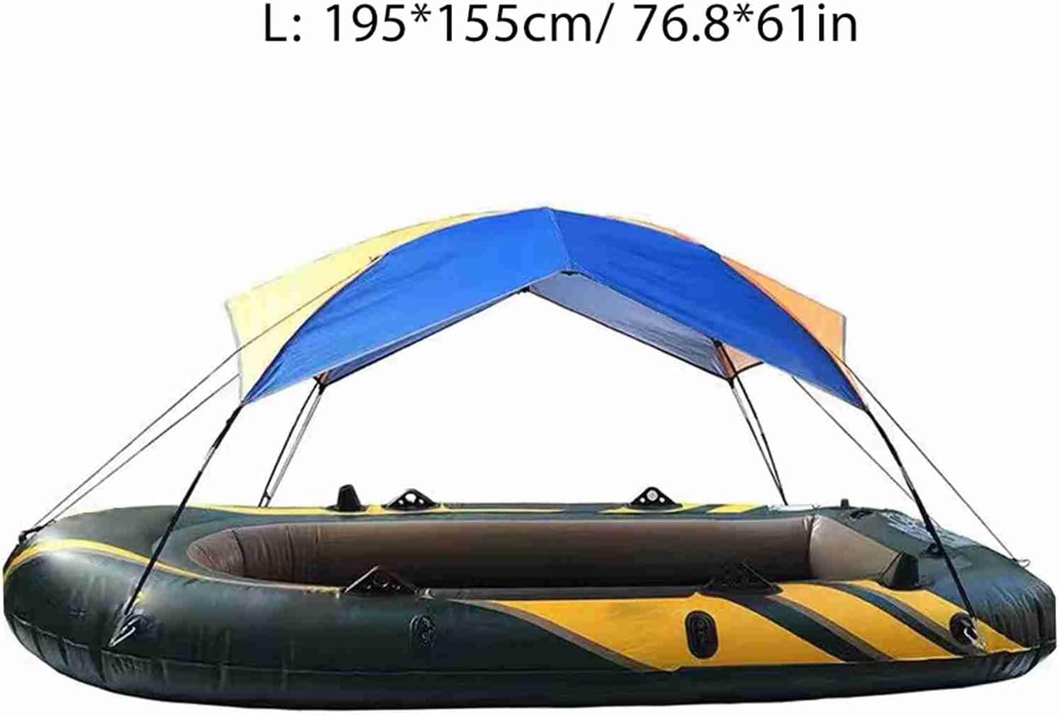 Boat Shade Canopy Sun Shelter Portable Fishing Tent Lightweight Fiber Sailboat Awning Cover for Outdoor Camping and Travel Size S L (L)