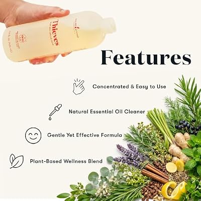 Young Living Thieves Fruit & Veggie Soak, 14.4 fl oz | Natural Home Care Cleanser | Gently Cleansing | Plant-Based | Infused with Water, Decyl Glucoside, Citric Acid, Sodium Citrate