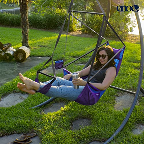 Eno Lounger Hanging Chair - Portable Outdoor Hiking, Backpacking, Beach, Camping, And Festival Hammock Chair - Purple/Teal #TOP6