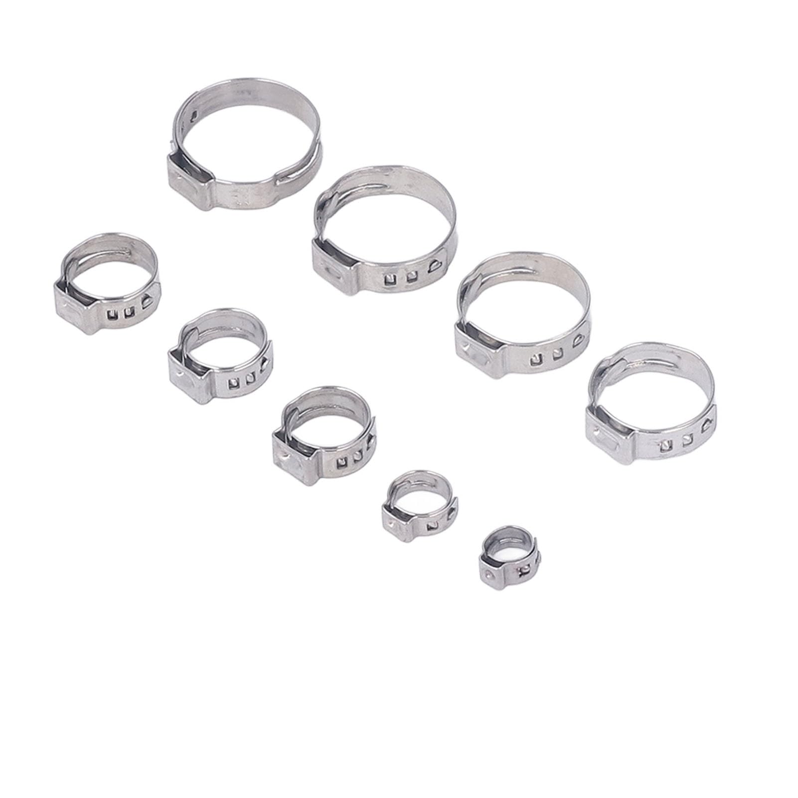 80-teiliges Schlauchschellen-Set aus Edelstahl mit Klemmzange für Verschiedene Anwendungen