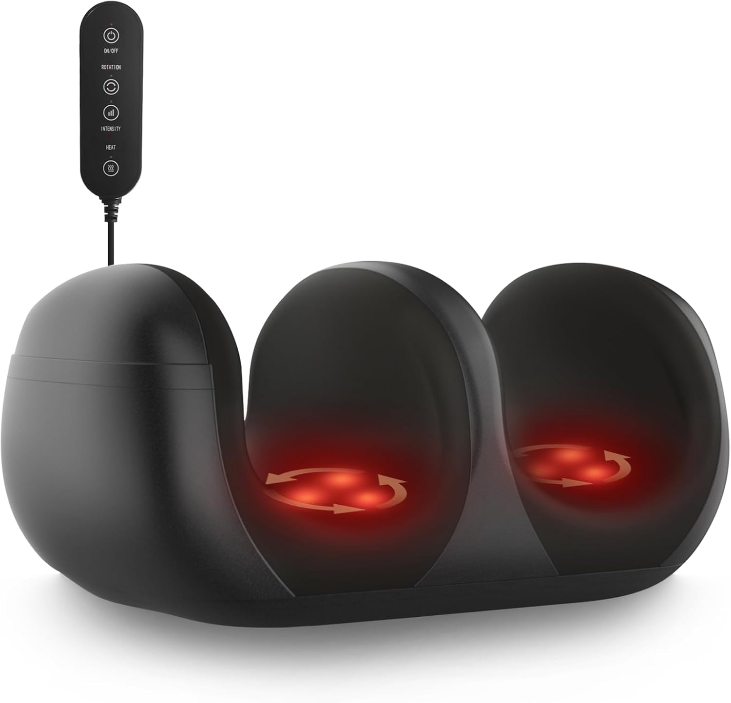 Foot Massager, Shiatsu Foot Massager with Heat, Rechargeable Calf Massager, Massage Calf, Deep Kneading Massage for Home and Office, Gifts for Women, Men, Dad, Mom