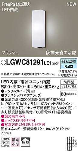 Amazon | パナソニック(Panasonic) LED ポーチライト 壁直付型