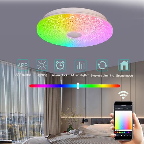 LED plafonnier télécommande avec mode RGB et éclairage variable