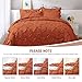 JOLLYVOGUE Queen Comforter Set 7 Pieces, Burnt Orange Bed in a Bag Comforter Set for Bedroom, Bedding Comforter Sets with Comforter, Sheets,Ruffled Shams & Pillowcases