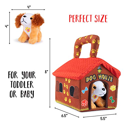 Plush Creations PC-180 Talking Plush Dog House Carrier With 4 Soft & Cuddly, Talking & Barking, Stuffed Plush Dogs. Excellent Interactive And Educational Plush Toy Set. Great Gift thumb #6