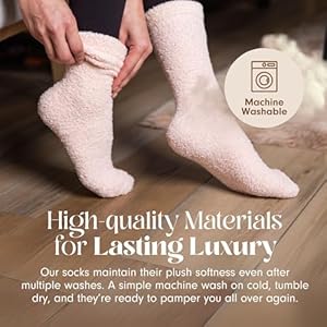 Unboxme Gifts Warm Cozy Ultra Luxe Cloud Sock for Women Men Super Soft Luxurious Fabric Sleep Socks