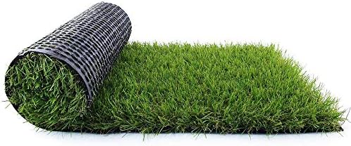Artificial Grass Turf 1.38" Custom Sizes,3FTX10FT Fake Grass Indoor/Outdoor Rug Synthetic Lawn Carpet,Faux Grass Landscape for Décor,Astroturf for Dogs with Drain Holes