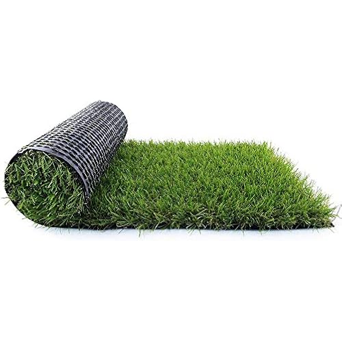 Fas Home Artificial Grass Turf 1.38" Custom Sizes,Fake Grass Indoor/Outdoor Rug Synthetic Lawn Carpet,Faux Grass Landscape for Décor,Astroturf for Dogs with Drain Holes