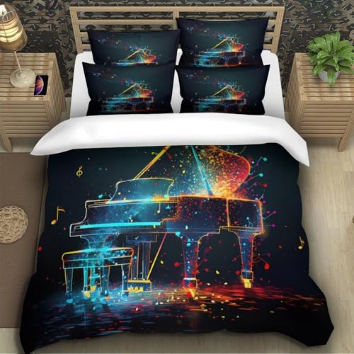 Parure de lit imprimé 3D artistique en microfibre King premium