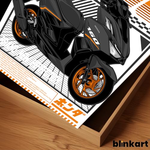 Image of BLINKART Honda Vario 160Car Posters Sticker Gift Items for Boys Room Wall Decor || Comes with Double-Sided Tape|| Decoration Bedroom Living Room Office Studio Decor | 12x18 In (A3) - CAR-310